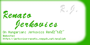 renato jerkovics business card